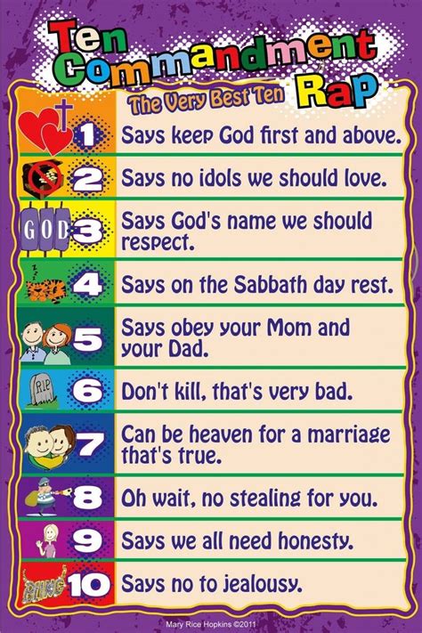 ten commandments songs for kids